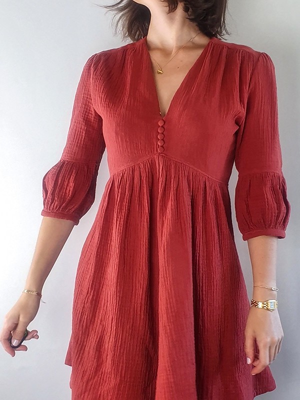 Pleiades 1 dress with lantern sleeve option