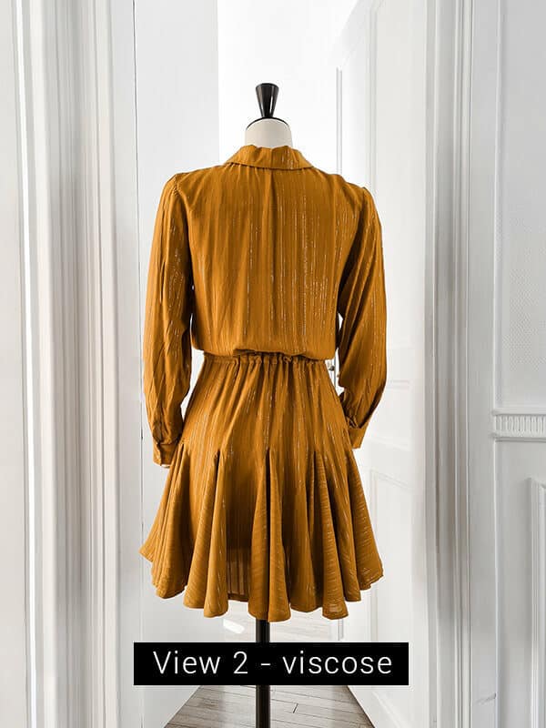 This is the back of the Stella dress option 2 (godets skirt) shown here in a light viscose.