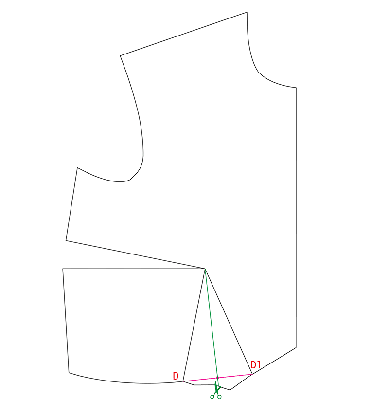 Pleiades 2 FBA (Full Bust Adjustment) - step 8