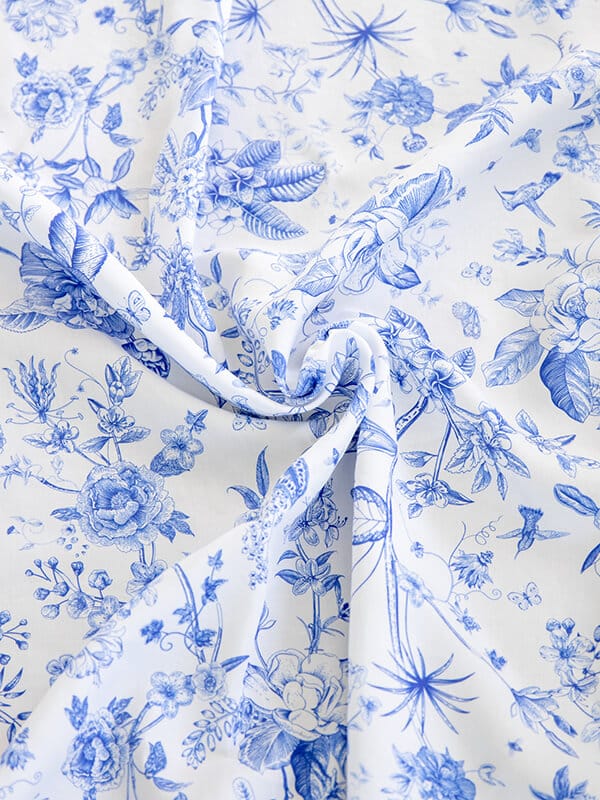 Toile de Jouy' Tencel Twill fabric - x 10cm